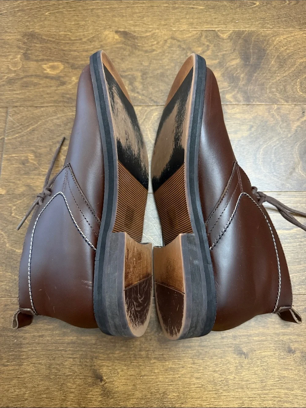 Saks Fifth Avenue Men's Brown Leather Lace-Up Chukka Boots